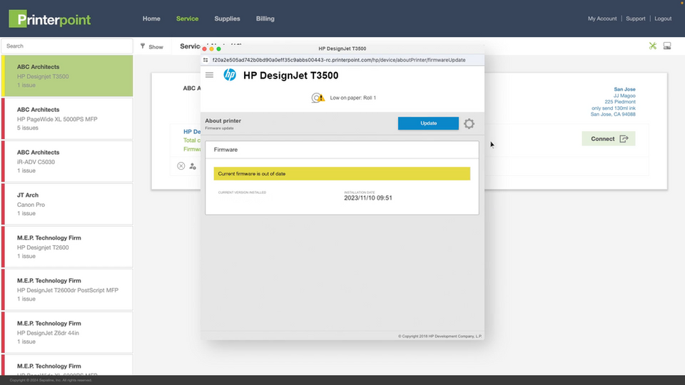 Service page | Overview
